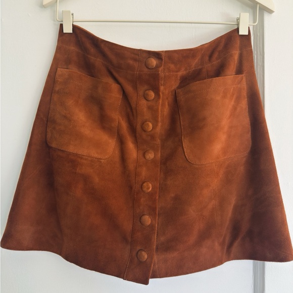 Sezane Nehir Skirt Caramel - Size 6 - Picture 3 of 5